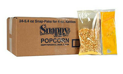 Popcorn Machine Supplies - Popcorn Snap Packs For 4 Oz - 24/cs