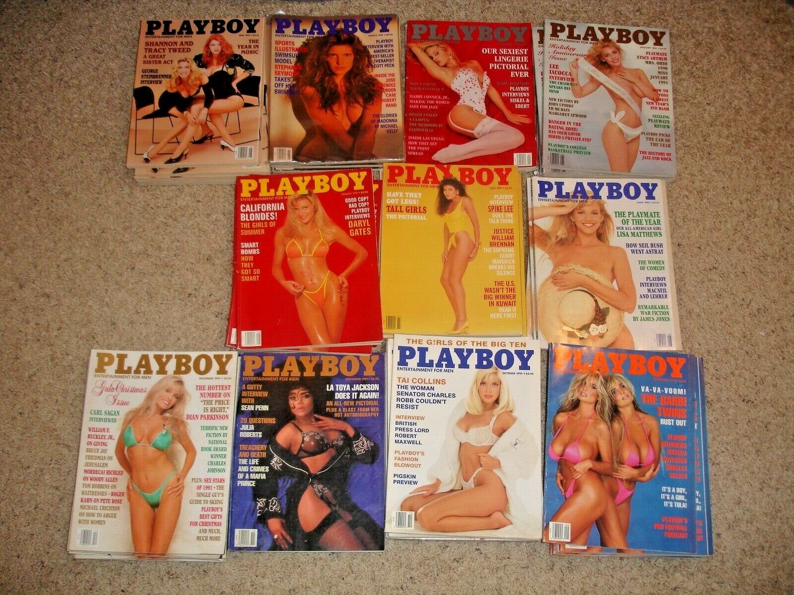 Playboy 1991 1992 Magazines Individual Issues Save On Shipping