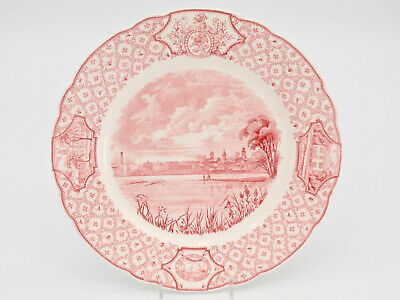 Phillips Exeter Academy "the Town From Squamscott River" 10 3/8" Dinner Plate