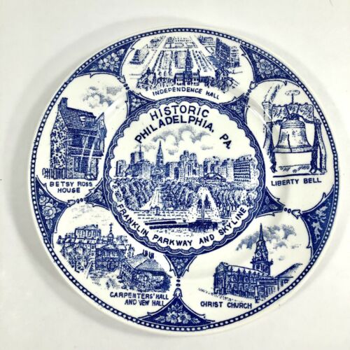 City Of Philadelphia Commemorative Plate Porcelain 7”