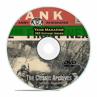 Yank Magazine, 183 Issues, 1942 - 1945, Wwii Gi War Military Magazine Dvd D30