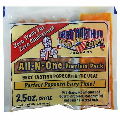 Case Of 24 Popcorn Packs Oil Salt Tri-packs 2.5 Ounce Just Pour And Pop
