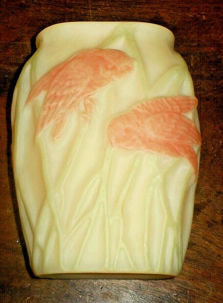 Phoenix Consolidated Art Glass Frosted Owl Vase