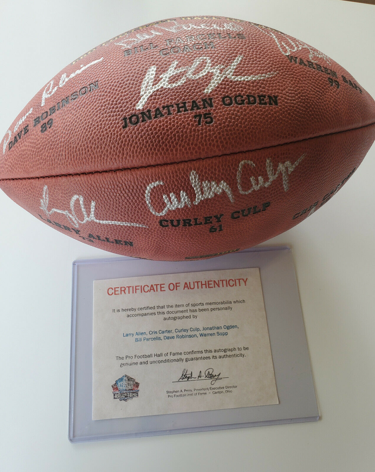 2013 Hall Of Fame Class Autographed Signed Football 027/100 Coa 7 Signatures