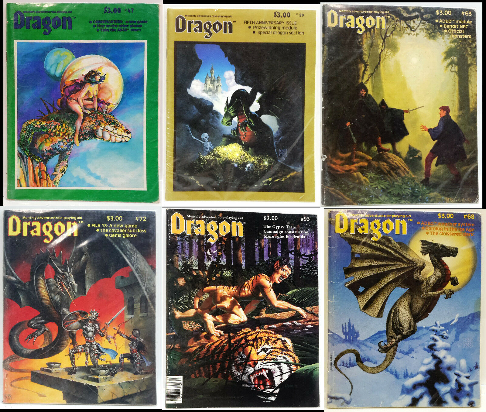 Original Dragon Tsr D&d/fantasy/rpg Game Magazine Collection-your Choice Of 200+