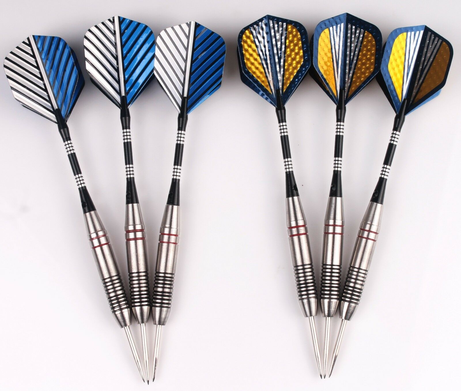 2 Sets(6pcs) Of Steel Tip Darts 23g Professional Dart Set Aluminium Dart Flights