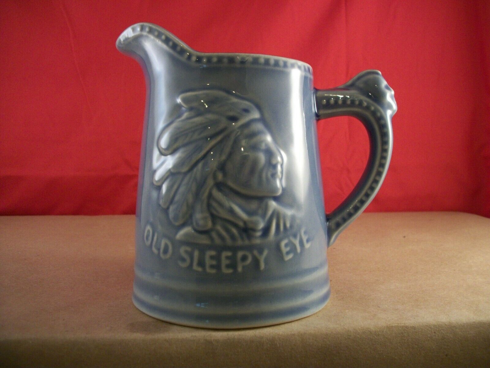 8th Annual Old Sleepy Eye Stoneware Collectors Pottery Convention Pitcher -1983