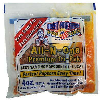 Case Of 24 Popcorn Packs Oil Salt Portion Tri-packs 4 Ounce Just Pour And Pop
